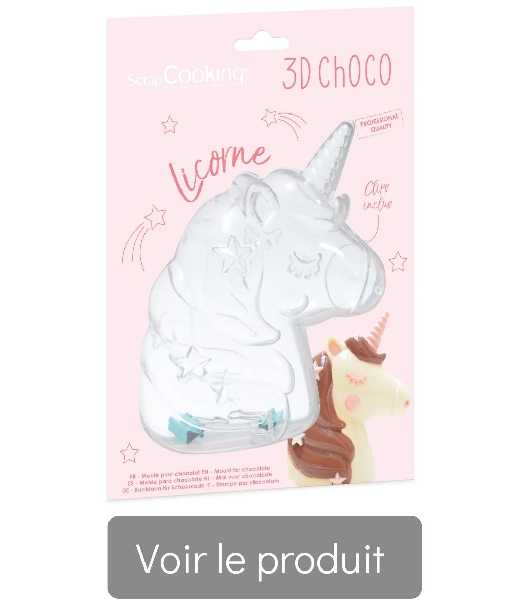 Moule 3D choco Licorne - ScrapCooking